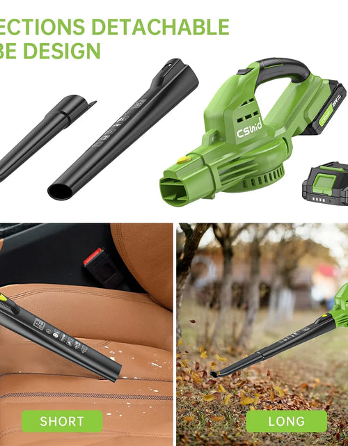 Load image into Gallery viewer, Leaf Blower, 20V Cordless Leaf Blower with 2 X 2.0 Ah Battery &amp; Charger, Electric Leaf Blower for Lawn Care, 2 Speed Mode, 320CFM 165MPH Battery Powered Leaf Blower for Patio, Garden Cleaning
