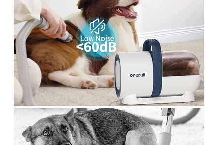 Kit De Aseo Para Perros 7 En 1, Aspiradora De Aseo Para Mascotas De Bajo Ruido Con Vaso De Polvo De 1.5 L, Aspiradora Para Perros Para Desprendimiento Y Aseo, Con 7 Herramientas Profesionales De Aseo Para Perros, Gatos, Pelo De Mascotas Y Limpieza Del Hogar, Morado