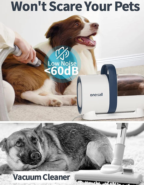 Load image into Gallery viewer, Kit De Aseo Para Perros 7 En 1, Aspiradora De Aseo Para Mascotas De Bajo Ruido Con Vaso De Polvo De 1.5 L, Aspiradora Para Perros Para Desprendimiento Y Aseo, Con 7 Herramientas Profesionales De Aseo Para Perros, Gatos, Pelo De Mascotas Y Limpieza Del Hogar, Morado
