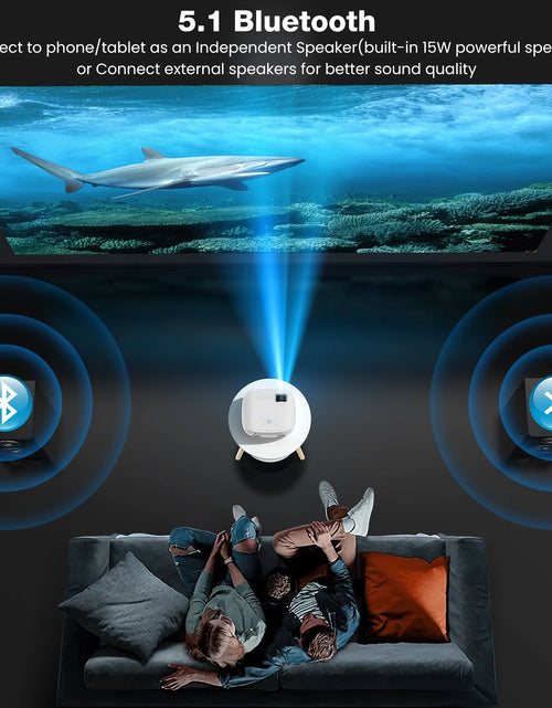 Load image into Gallery viewer, Proyector Mini Portátil Con Wifi Y Bluetooth Y Altavoz, Proyector Nativo 1080P 4K Compatible Con Cine En Casa, Campamento Y Películas Al Aire Libre
