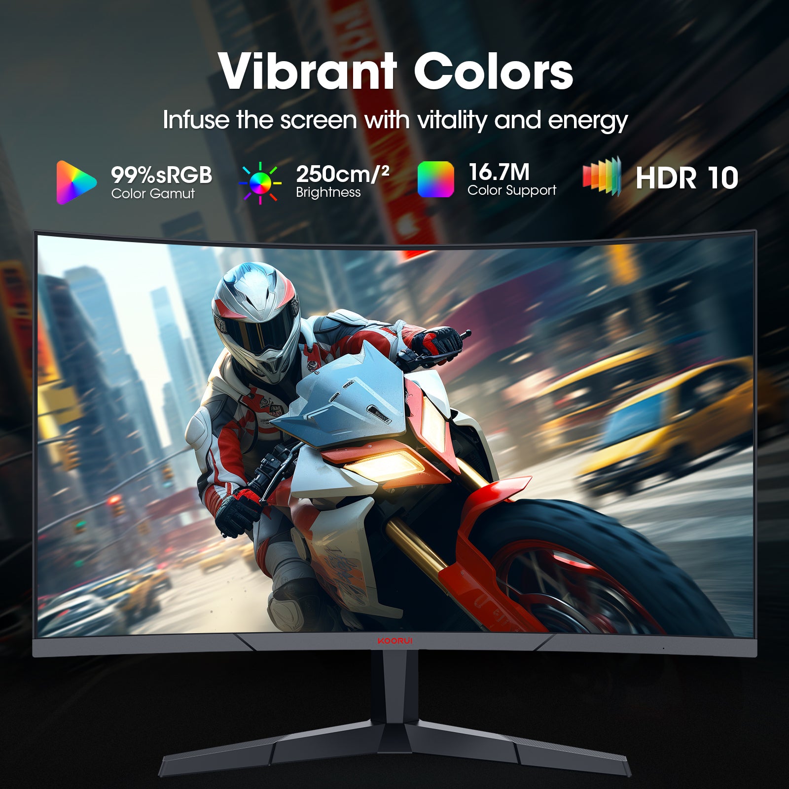 Monitor Gamer Curvo De 27 Pulgadas, Monitores De Computadora FHD De 180Hz, 100% Srgb, Adaptive-Sync, 27E6CA