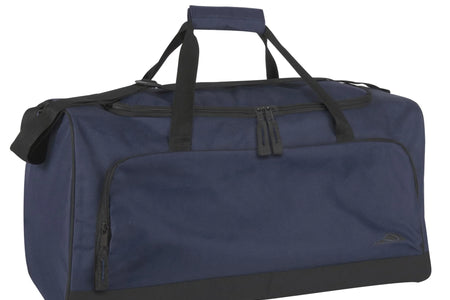 24 Inch 55 Liter Weekender Overnight Duffel Shoulder Bag for Men, Women, Teens, Gym, Travel, Sports and Recreation in Navy Blue