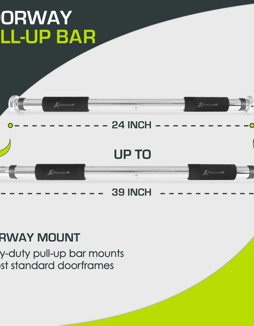 Load image into Gallery viewer, Heavy Duty Doorway Mount Pull Up/Chin-Up Bar, Adjustable with Foam Grips for Home Workouts

