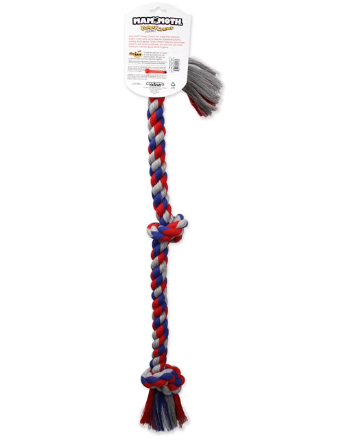Load image into Gallery viewer, Flossy Masticables Mezcla De Algodón 3 Nudos Cuerda Tirador Perro Juguete, Extra Grande, 36"
