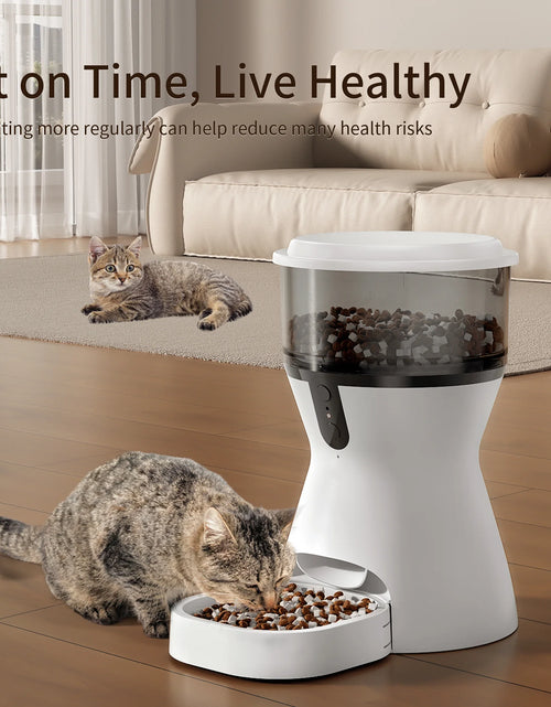 Load image into Gallery viewer, Automatic Cat Feeders 2.4G Wifi, Automatic Dog Food Dispenser, Timed Pet Feeder with 10S Dining Voice Record, 20 Cups/4L Smart Pet Feeder, Auto Pet Feeder for Cats and Small Dogs

