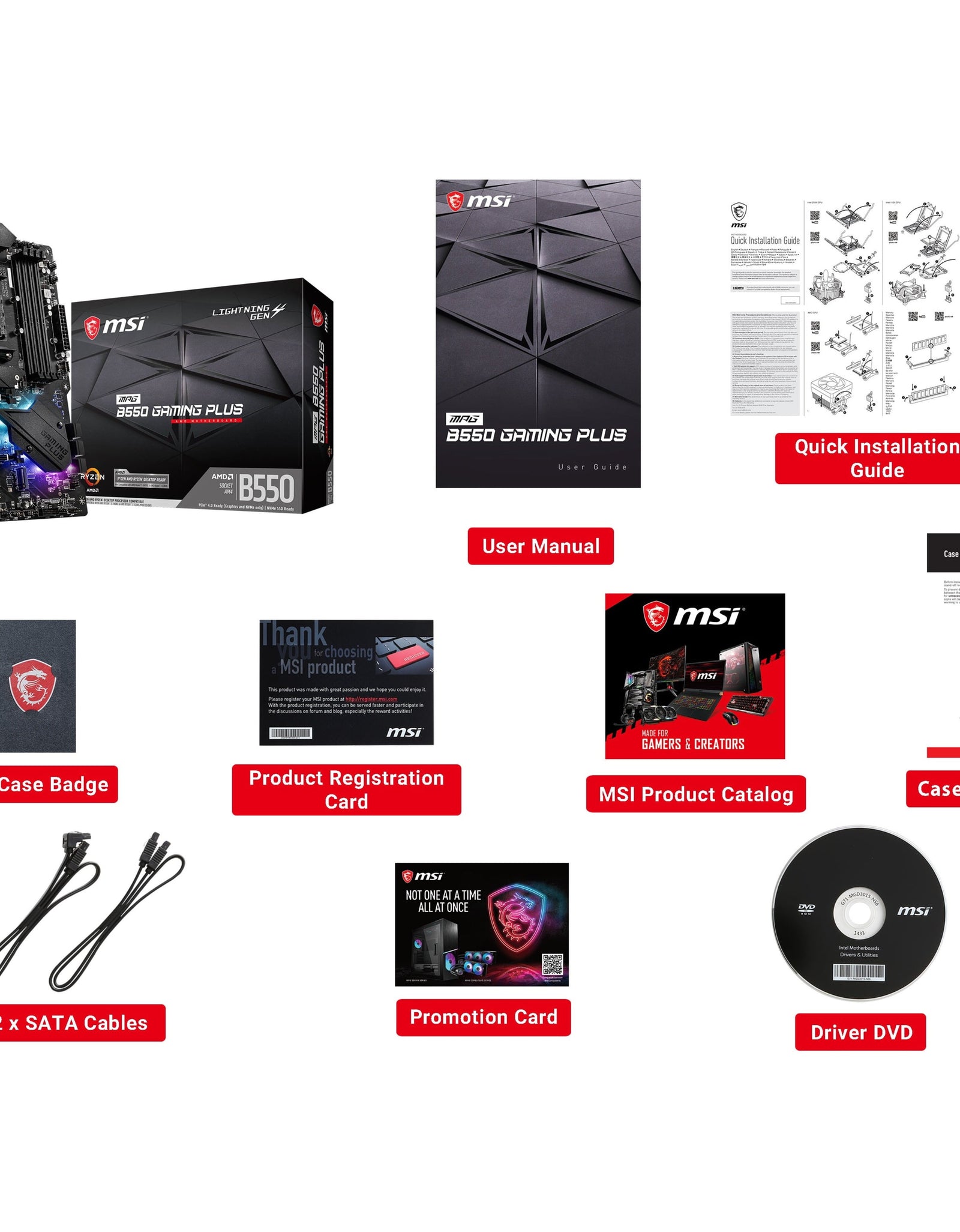 MPG B550 GAMING plus Placa Base De Escritorio Chipset AMD, Socket AM4, ATX