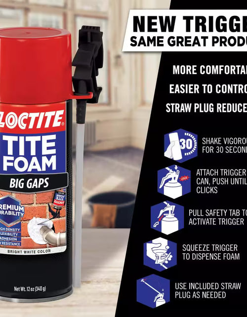Load image into Gallery viewer, TITE FOAM Big Gaps Spray Foam, Bright White, 12 Oz. Can, Insulating Spray Foam Sealant
