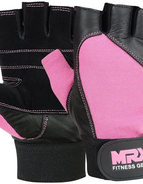 Load image into Gallery viewer, Weight Lifting Gloves Gym Training Bodybuilding Fitness Glove Workout Men &amp; Women Pink XS
