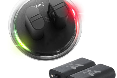 2-Pack Rechargeable Batteries Compatible with Xbox Series X, Series S, and Xbox One - Comes with 2 2800Mah Batteries and Charging Station - Smart LED Indicator