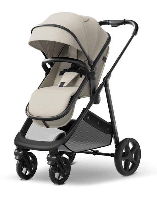 Load image into Gallery viewer, Wiz Carriola 2 En 1 Para Bebé Con Modo Moisés, Asiento Reversible Y Capota Grande, Caqui, 22.3 Lb, Unisex
