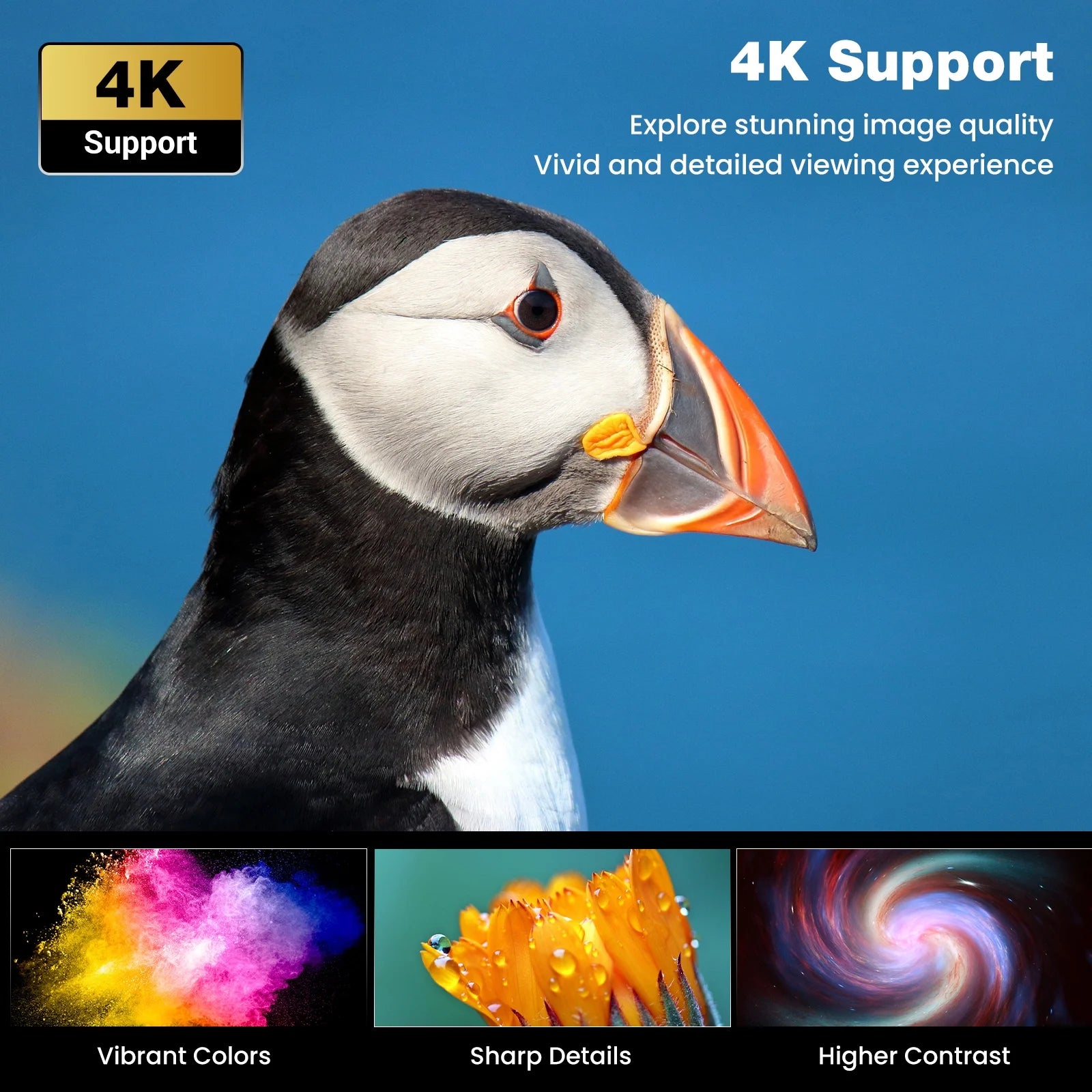Proyector Mini Portátil Con Wifi Y Bluetooth Y Altavoz, Proyector Nativo 1080P 4K Compatible Con Cine En Casa, Campamento Y Películas Al Aire Libre