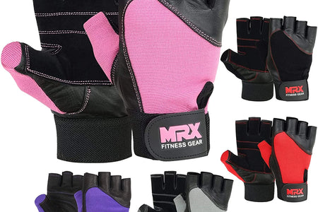 Weight Lifting Gloves Gym Training Bodybuilding Fitness Glove Workout Men & Women Pink XS