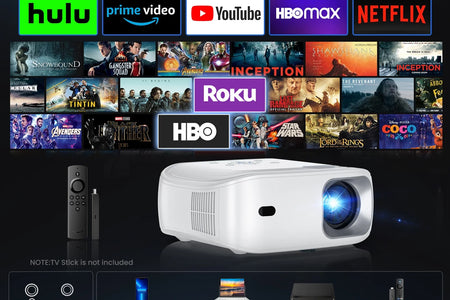 Proyector Mini Portátil Con Wifi Y Bluetooth Y Altavoz, Proyector Nativo 1080P 4K Compatible Con Cine En Casa, Campamento Y Películas Al Aire Libre