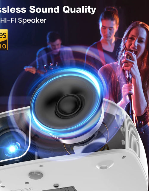 Load image into Gallery viewer, Proyector Mini Portátil Con Wifi Y Bluetooth Y Altavoz, Proyector Nativo 1080P 4K Compatible Con Cine En Casa, Campamento Y Películas Al Aire Libre
