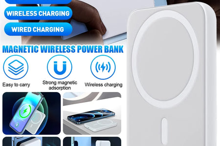 Cargador Portátil Inalámbrico Mini Magnético 5000Mah/10,000Mah Energía Móvil Para Iphone 15/14/13/12/Mini/Pro/Pro M Ax-Gray