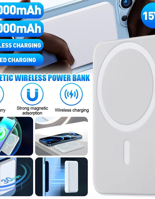 Load image into Gallery viewer, Cargador Portátil Inalámbrico Mini Magnético 5000Mah/10,000Mah Energía Móvil Para Iphone 15/14/13/12/Mini/Pro/Pro M Ax-Gray
