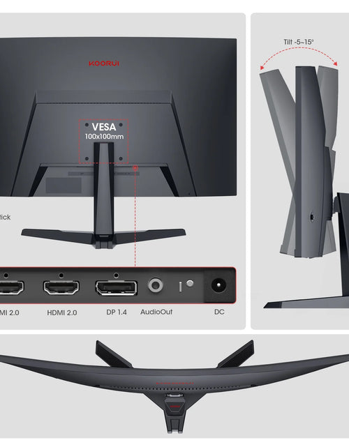Load image into Gallery viewer, Monitor Gamer Curvo De 27 Pulgadas, Monitores De Computadora FHD De 180Hz, 100% Srgb, Adaptive-Sync, 27E6CA
